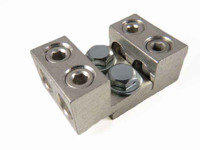2S2/0-31-42-HEX-M 2/0 AWG metric hex socket Double wire lug  dual stacking, nesting, and interlocking lugs four wire application